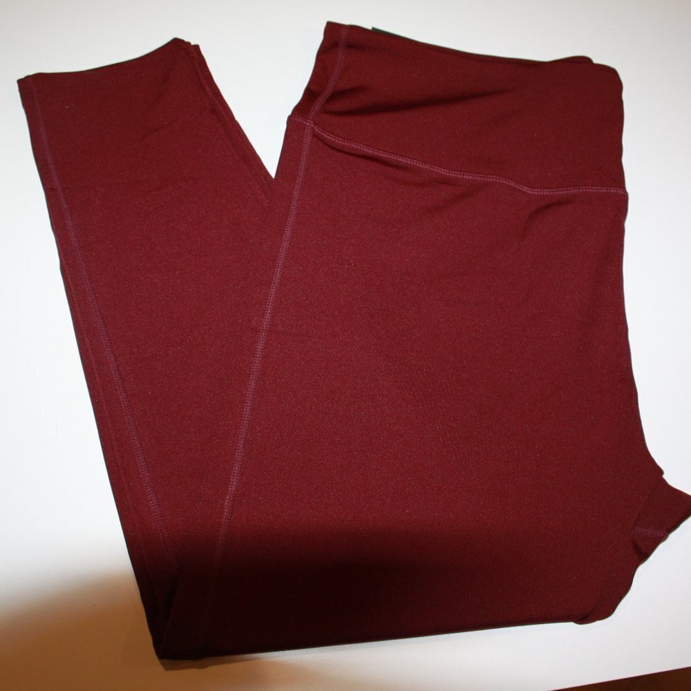 Burgandy plus size leggings